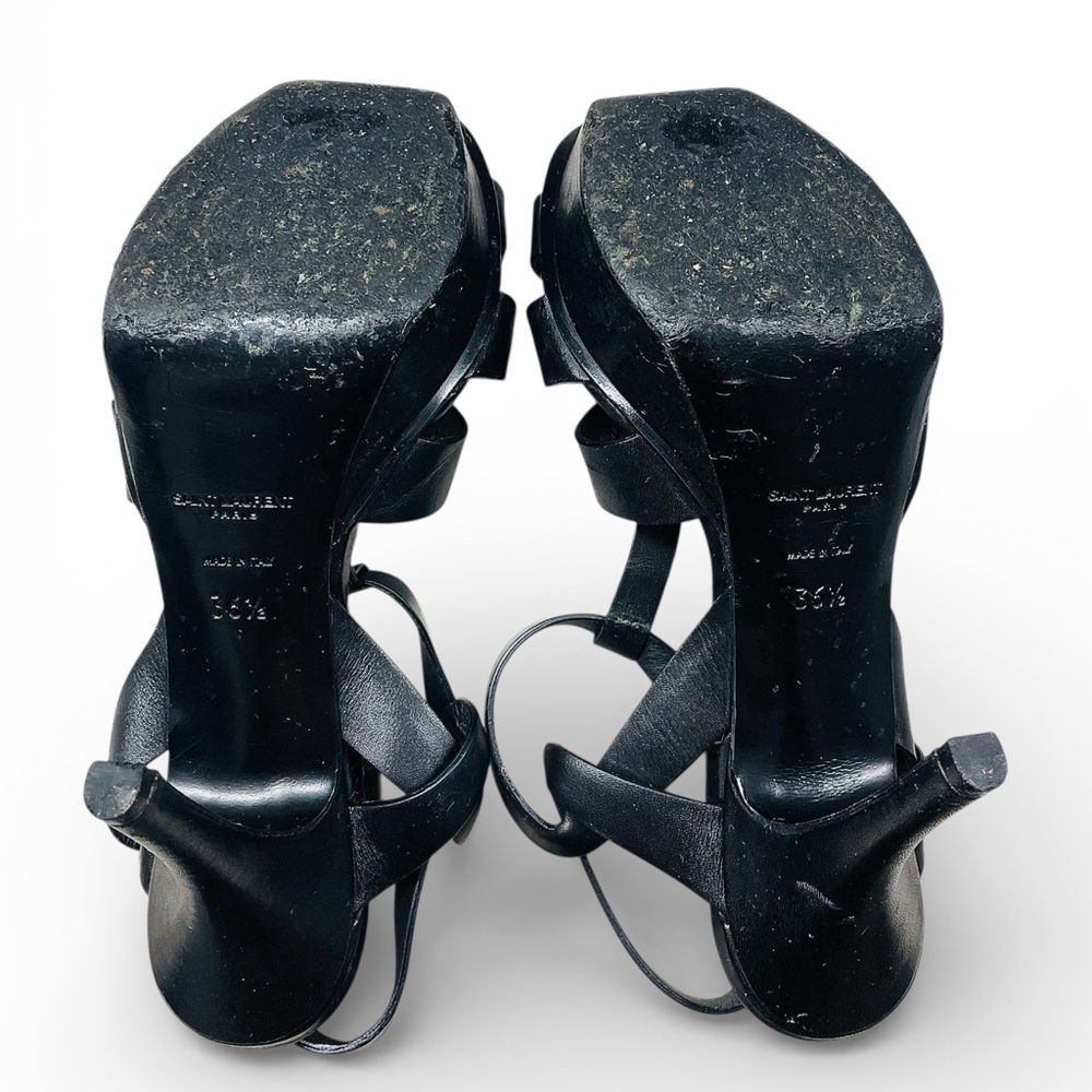 Yves Saint LaurentTribute Black Platform Heels Sandals 6.5 - Picture 3 of 10